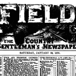 Photo of the Field newspaper form 29th January 1876